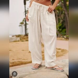 Elegant White Ankle-Length Women's Pants
